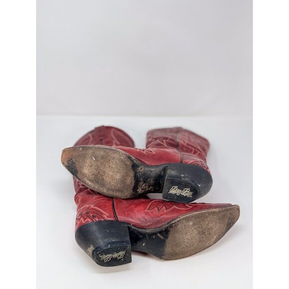 Dan Post Sidewinder Womens Western Boots Red Leather Mid Calf Cowgirl US 7.5 M - Picture 8 of 9